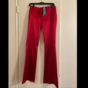 Marciano red silk pants